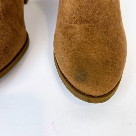 Rampage Frankey Tan Suede Fringe Western Ankle Boots Heeled Cowgirl Boho Shoes 8 - Picture 12 of 12